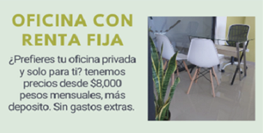 Oficina con renta fija